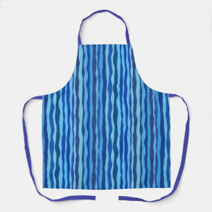 Golven van blauw cyaan marine kobalt hemelsblauw schort
