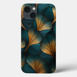 Golven van blauw en goud Case-Mate iPhone case