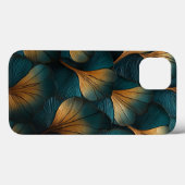 Golven van blauw en goud Case-Mate iPhone case (Achterkant (horizontaal))