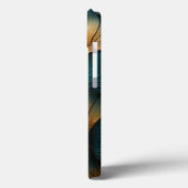 Golven van blauw en goud Case-Mate iPhone case (Achterkant / Links)