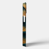 Golven van blauw en goud Case-Mate iPhone case (Achterkant / Rechts)