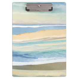 Golven van Blauw | Oceaan Strand Waterverf Klembord