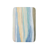 Golven van Blauw | Oceanoever Strand Aquarel Badmat (Voorkant Verticaal)