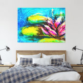Golven van bloeiende rust canvas afdruk (Insitu (Slaapkamer))
