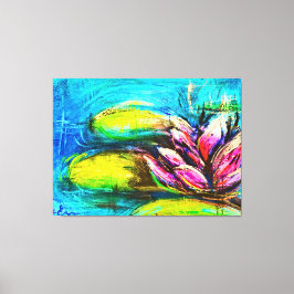 Golven van bloeiende rust canvas afdruk