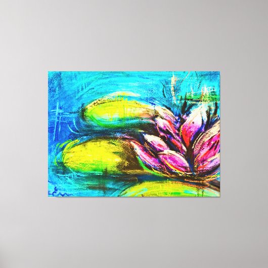 Golven van bloeiende rust canvas afdruk (Voorkant)