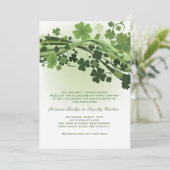 Golven van Clover Uitnodiging (Staand voorkant)