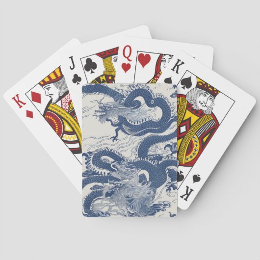Golven van de draak pokerkaarten (Achterkant)
