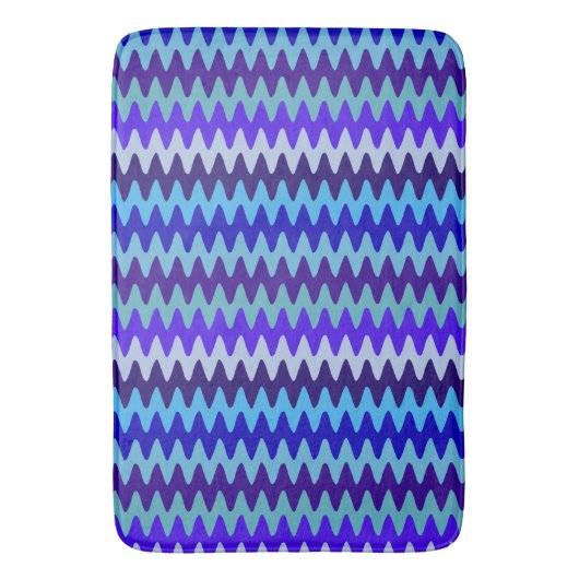 Golven van diep Zee Blue Bath Mat (Voorkant Verticaal)