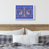 Golven van Expressie Abstract Canvas Kunst (Insitu (Slaapkamer))