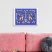 Golven van Expressie Abstract Canvas Kunst (Insitu (Woonkamer))