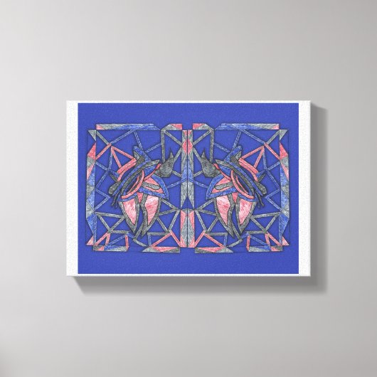 Golven van Expressie Abstract Canvas Kunst (Voorkant)