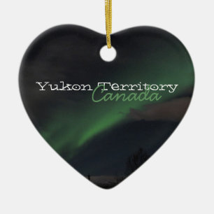 golven van groen licht; Yukon Territory Souvenir Keramisch Ornament