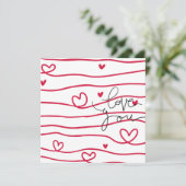 Golven van harten, Platte Notecard Kaart (Staand voorkant)