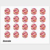 Golven van helder ronde sticker (Vel)