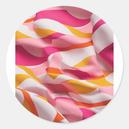 Golven van helder ronde sticker (Voorkant)