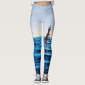Golven van het Adriatische Zee Maritieme Magische  Leggings (Voorkant)