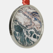 Golven van het meer van Erie Metalen Ornament (Rechts)