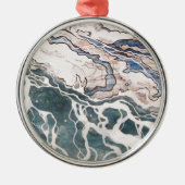 Golven van het meer van Erie Metalen Ornament (Voorkant)