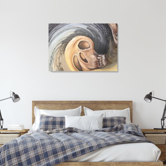 Golven van het verleden canvas afdruk (Insitu (Slaapkamer))