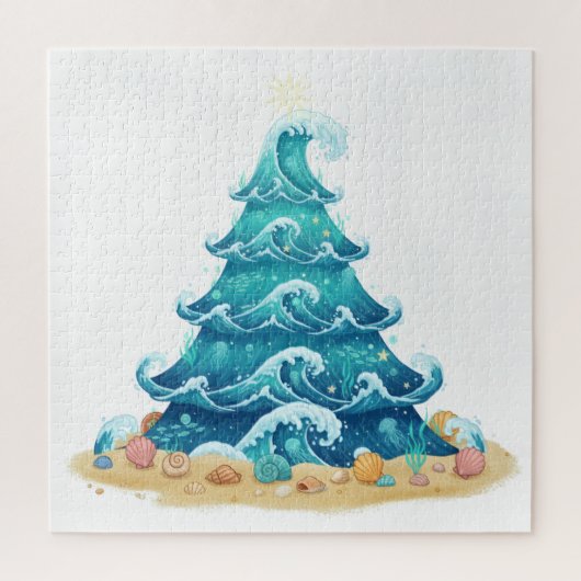 golven van kerst legpuzzel (Verticaal)