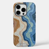 Golven van kleur en textuur op canvas Case-Mate iPhone case (Achterkant)