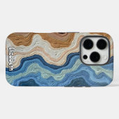 Golven van kleur en textuur op canvas Case-Mate iPhone case (Achterkant (horizontaal))