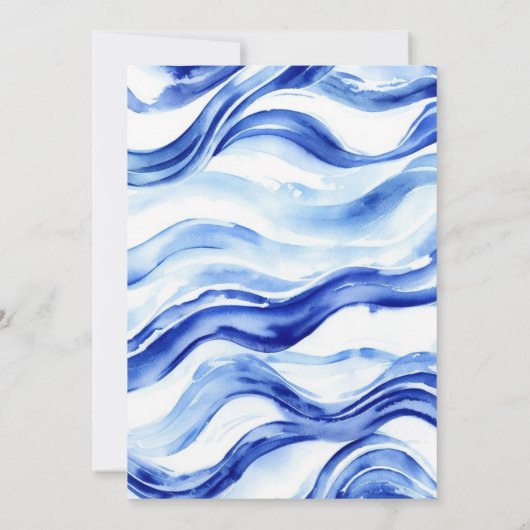 Golven van Liefde: Nautical Boy Baby shower Kaart (Achterkant)