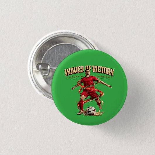 golven van overwinning ronde button 3,2 cm (Voorkant /achterkant)