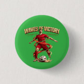 golven van overwinning ronde button 3,2 cm (Voorkant)