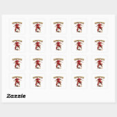 golven van overwinning vierkante sticker (Vel)
