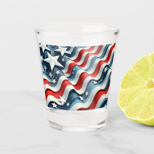 Golven van Patriottisme Shot Glas (Voorkant)