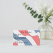 Golven van patriottisme - sjabloon voor visitekaar visitekaartje (Staand voorkant)