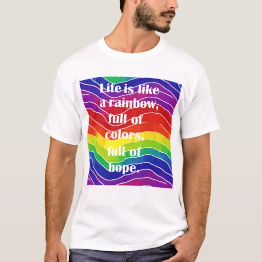Golven van Pride Vriendelijke Kleuren T-shirt (Voorkant)