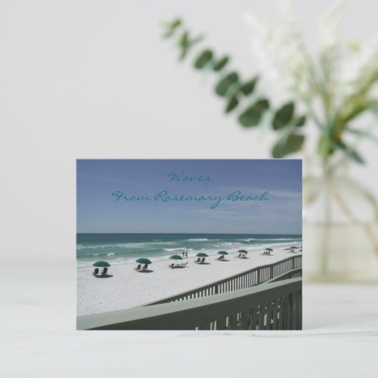 Golven van rozemarijn briefkaart (Staand voorkant)