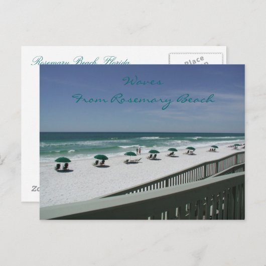 Golven van rozemarijn briefkaart (Voorkant / Achterkant)