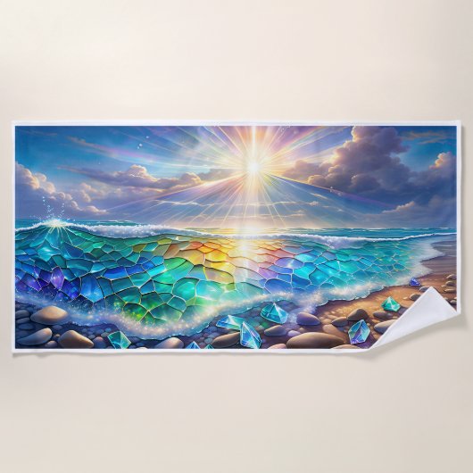 Golven van rust Crystal Ocean Sunset Handdoek (Voorkant)