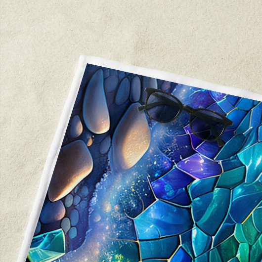 Golven van rust Crystal Ocean Sunset Handdoek (In situ)