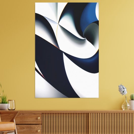 Golven van sereniteit canvas afdruk (Insitu (Woonkamer))