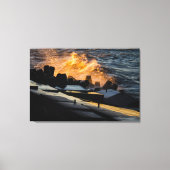 Golven van Sunset Gold Canvas Afdruk (Voorkant)
