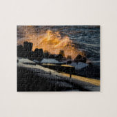 Golven van Sunset Gold Legpuzzel (Horizontaal)