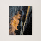 Golven van Sunset Gold Legpuzzel (Verticaal)