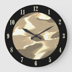 Golven van Taan en Bruin Design Grote Klok
