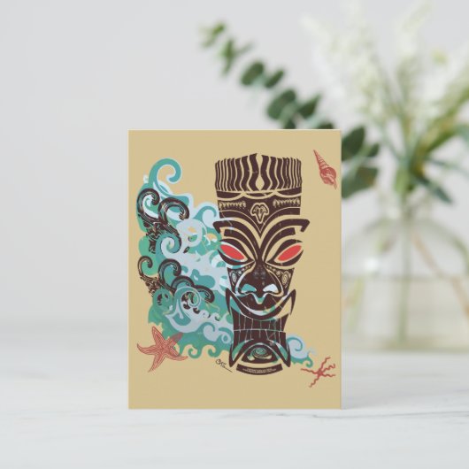 Golven van TIki Briefkaart (Staand voorkant)