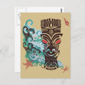 Golven van TIki Briefkaart (Voorkant / Achterkant)