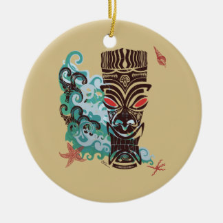 Golven van TIki Keramisch Ornament