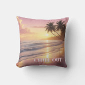 Golven van verandering - Chill Out Sunrise Pillow Kussen (Voorkant)