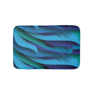 Golven van verschillende kleuren van blauw naar gr badmat