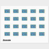 Golven van vis ronde sticker (Vel)