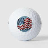 Golven van vrijheid Amerikaanse vlag Golfballen (Voorkant)